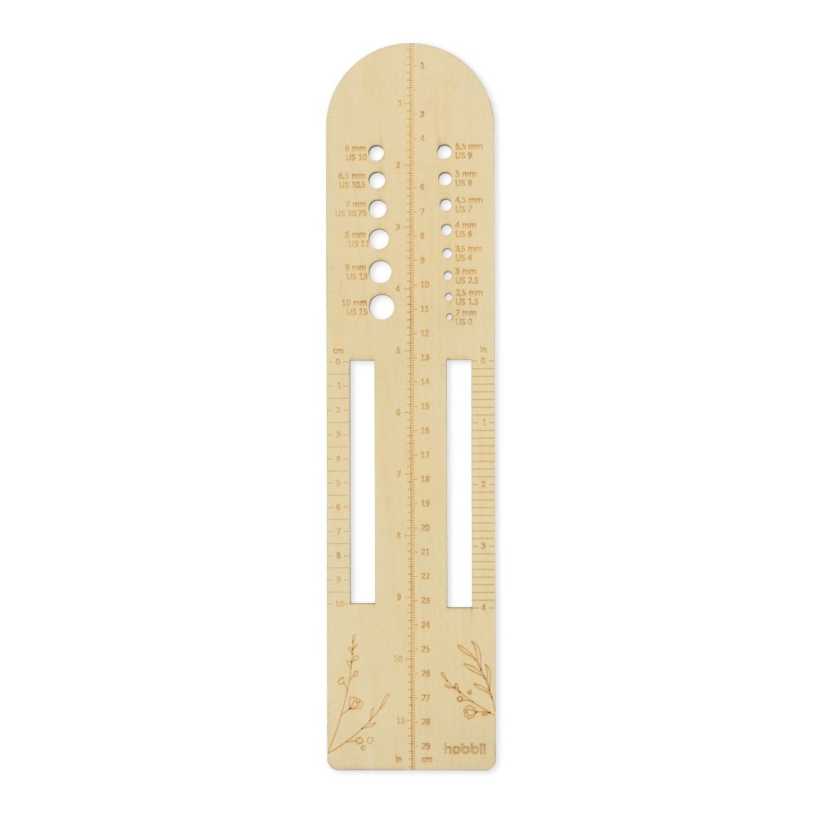 hobbii-zubeh-r-sockenlineal-mit-nadelma-holz-one-size image 1