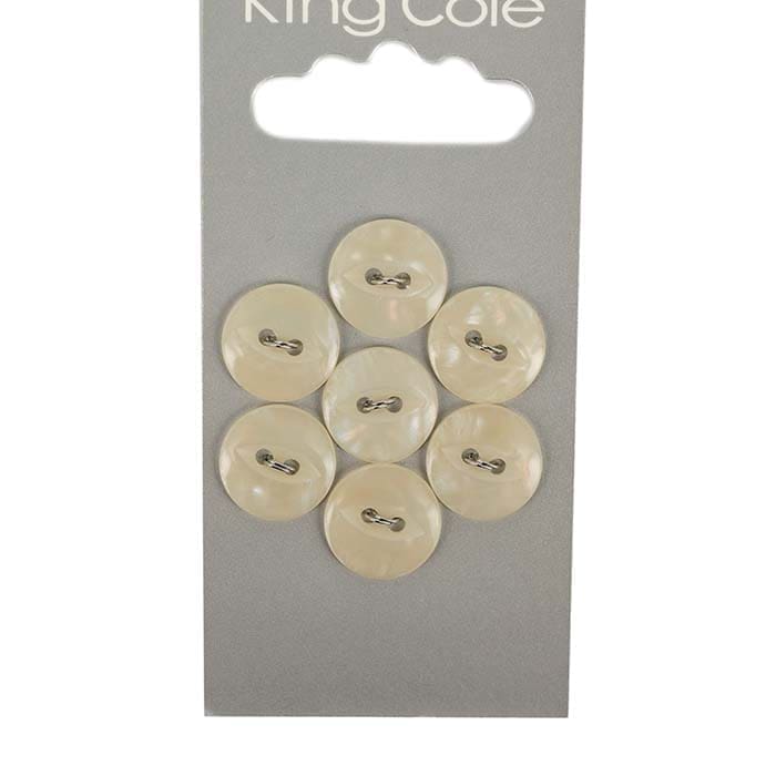 king-cole-haberdashery-fischaugen-knopf-creme-klein image 1
