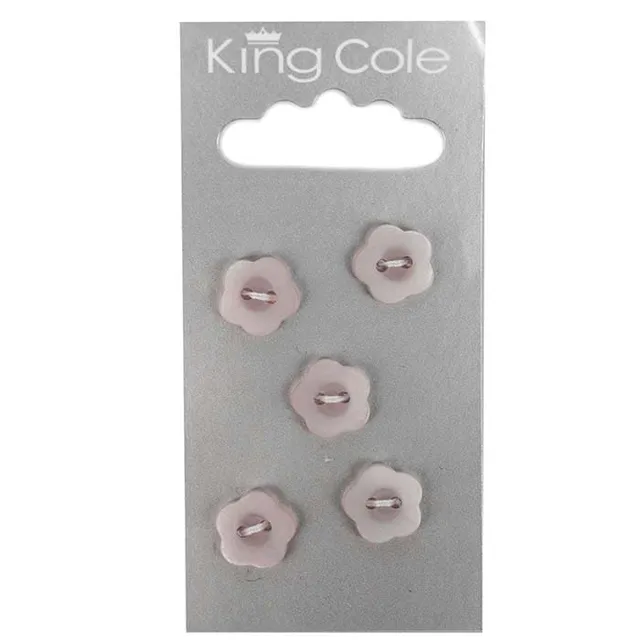 king-cole-haberdashery-blumen-knopf-lila-klein-bl-te image 1