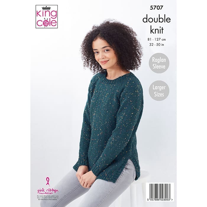 king-cole-patterns-5707-strickanleitung-cardigan-big-value-tweed-dk image 2