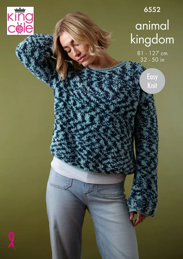 king-cole-patterns-p6552-strickanleitung-pullover-cardigan-animal-kingdom image 1