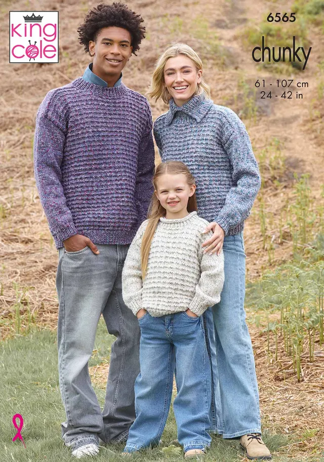 king-cole-patterns-6565-strickanleitung-pullover-dalesway-chunky image 1
