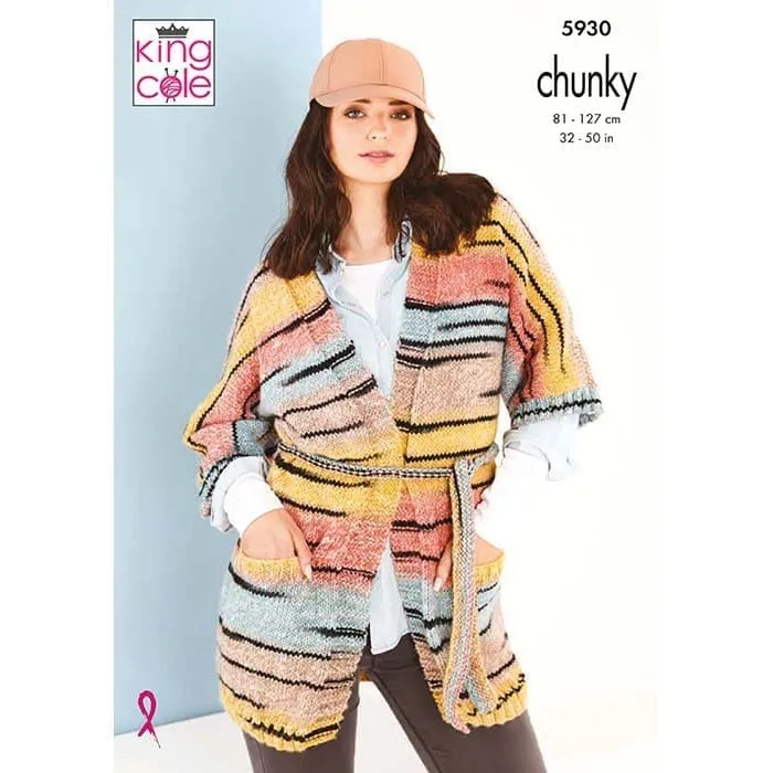 king-cole-patterns-5930-cardigans-strickanleitung-safari-chunky image 1
