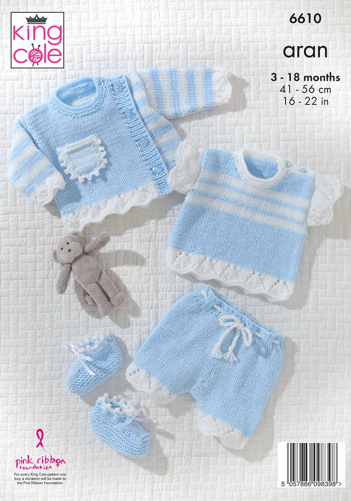 king-cole-patterns-6610-strickanleitung-cherished-aran-babyset image 2