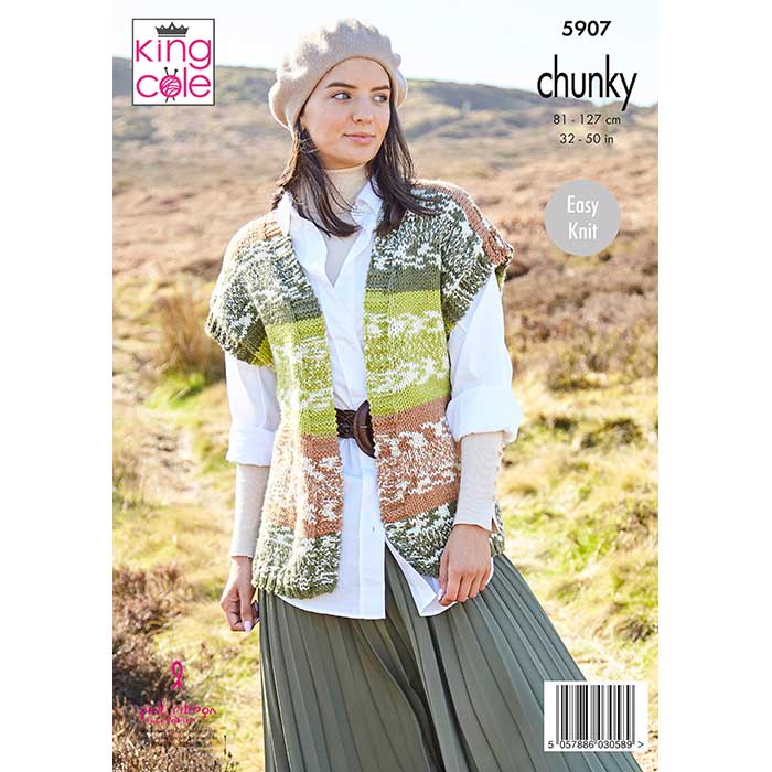 king-cole-5907-cardigan-strickanleitung-nordic-chunky image 2