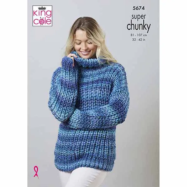 king-cole-patterns-5674-strickanleitung-pullover-explorer-chunky image 1