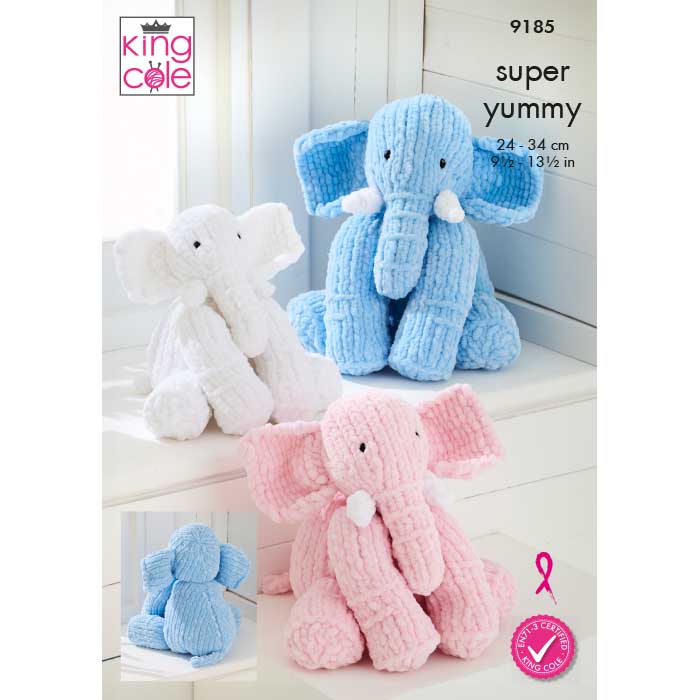 king-cole-9185-elephant-toys-strickanleitung-super-yummy image 1