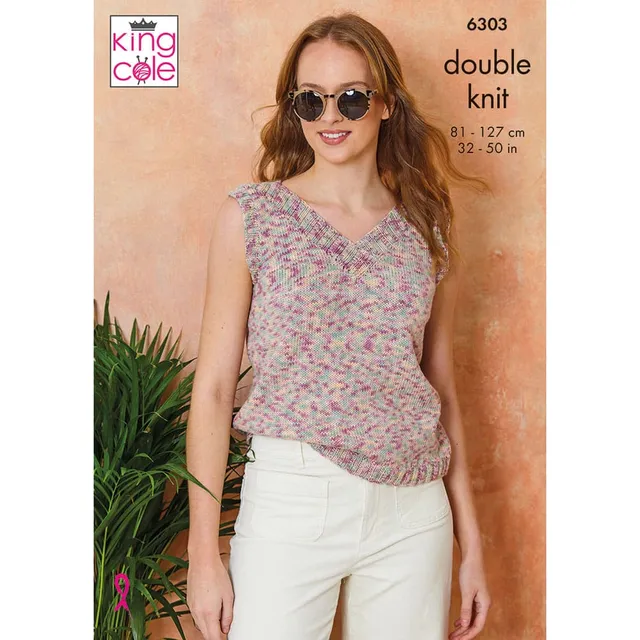 king-cole-6303-strickanleitung-tops-cottonsoft-crystal-dk image 1