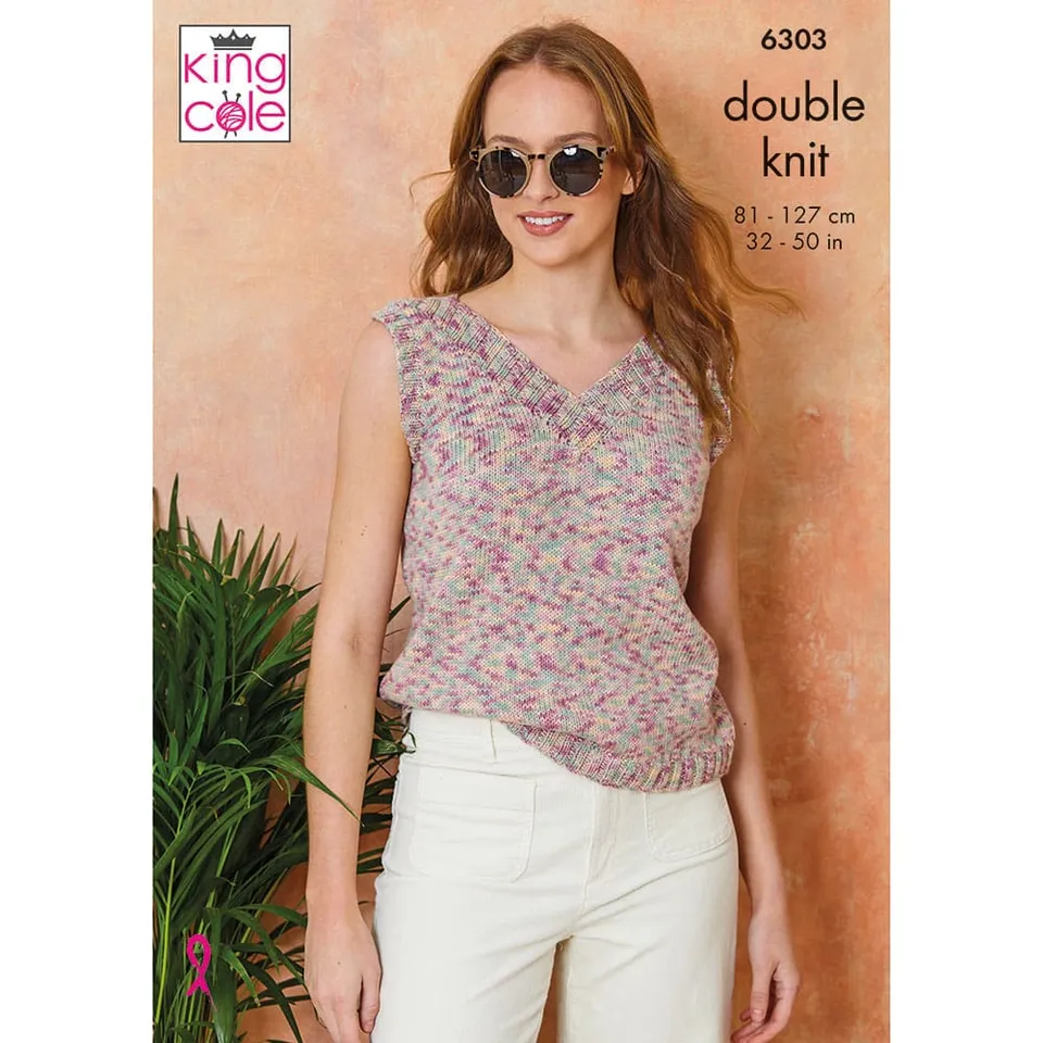 king-cole-6303-strickanleitung-tops-cottonsoft-crystal-dk image 1