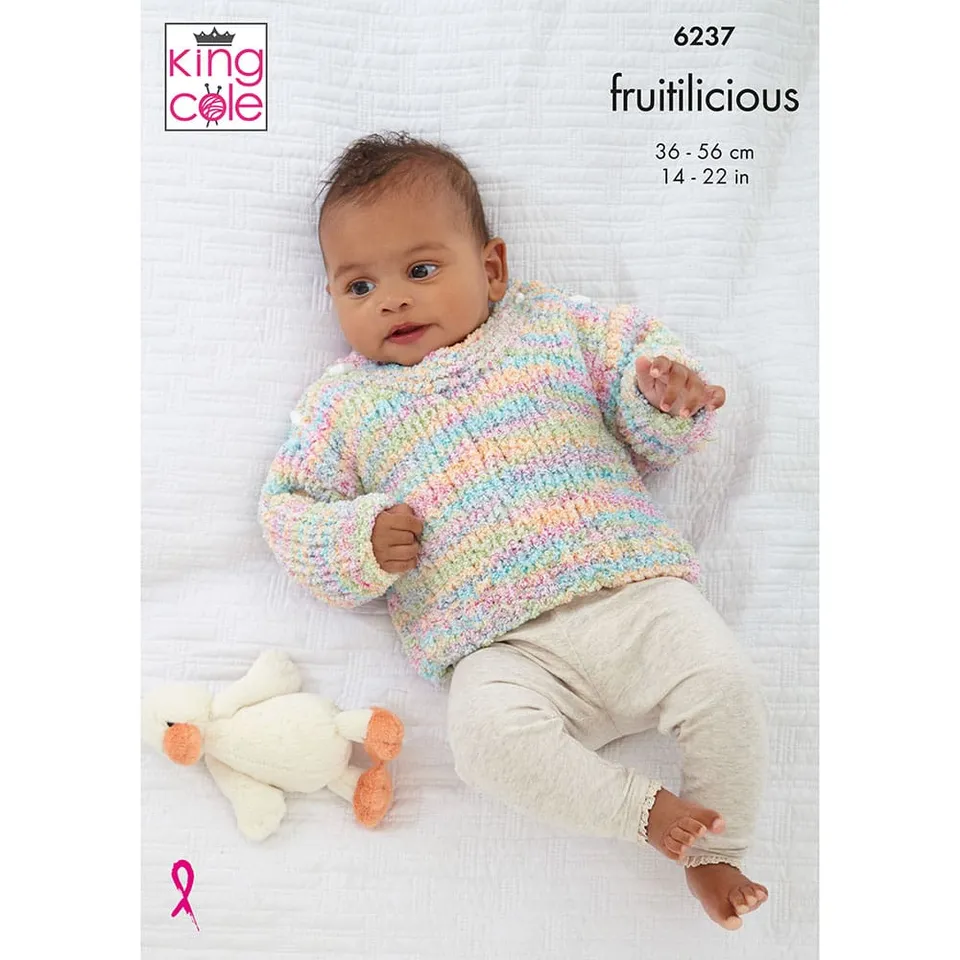 king-cole-patterns-6237-strickanleitung-baby-fruitilicious image 1