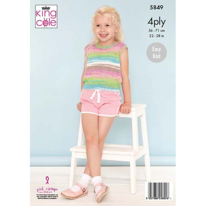 king-cole-patterns-5849-strickanleitung-cardigan-top-4ply image 2