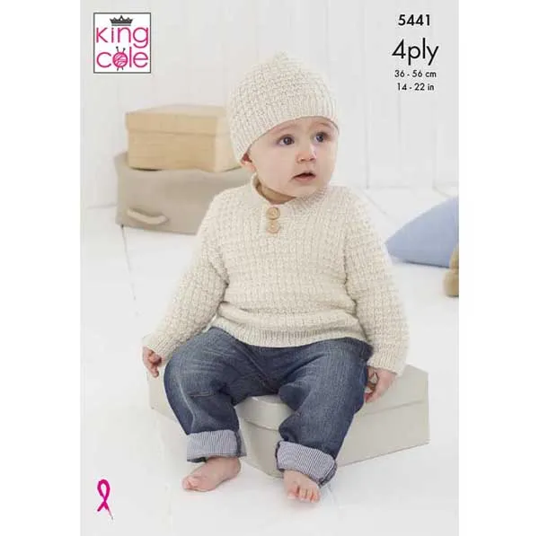 king-cole-5441-pullover-strickanleitung-comfort-4ply image 1