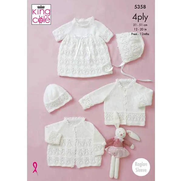 king-cole-5358-strickanleitung-babyset-comfort-4ply-6-teilig image 1