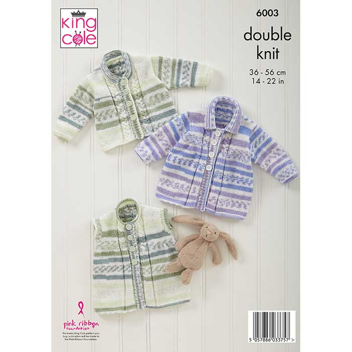 king-cole-patterns-strickanleitung-6003-jacke-weste-cherish-dk image 2