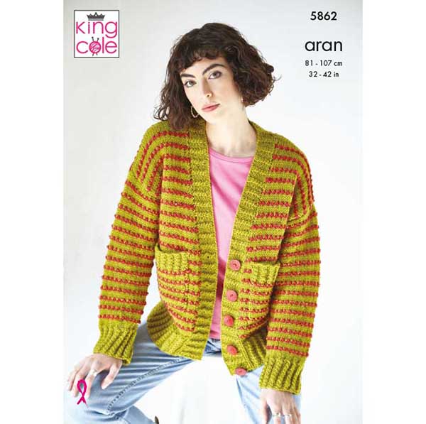 king-cole-5862-strickanleitung-pullover-cardigan-fashion-aran image 1