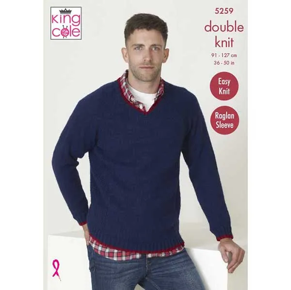king-cole-5259-strickanleitung-pullover-big-value-dk-uni image 1