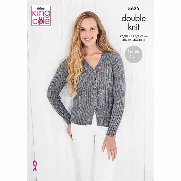 king-cole-5625-cardigan-strickanleitung-cotton-top-dk image 1