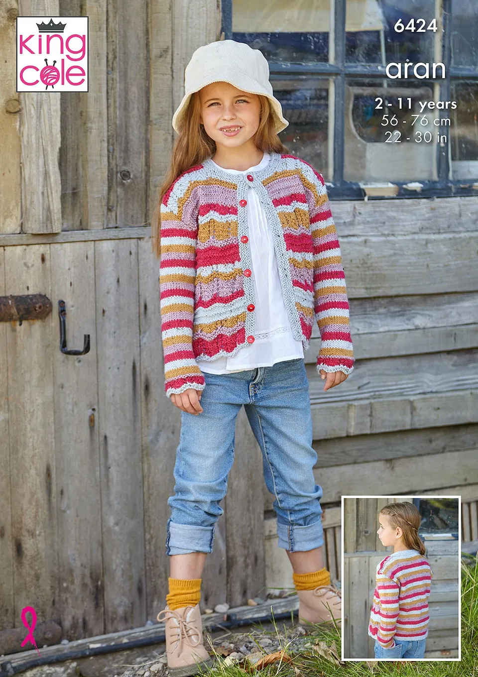king-cole-patterns-6424-strickanleitung-kinder-cardigans-aran image 1