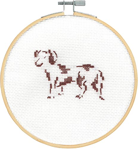 dmc-bk1885-happy-dackel-kreuzstich-set-hund-mit-rahmen image 4