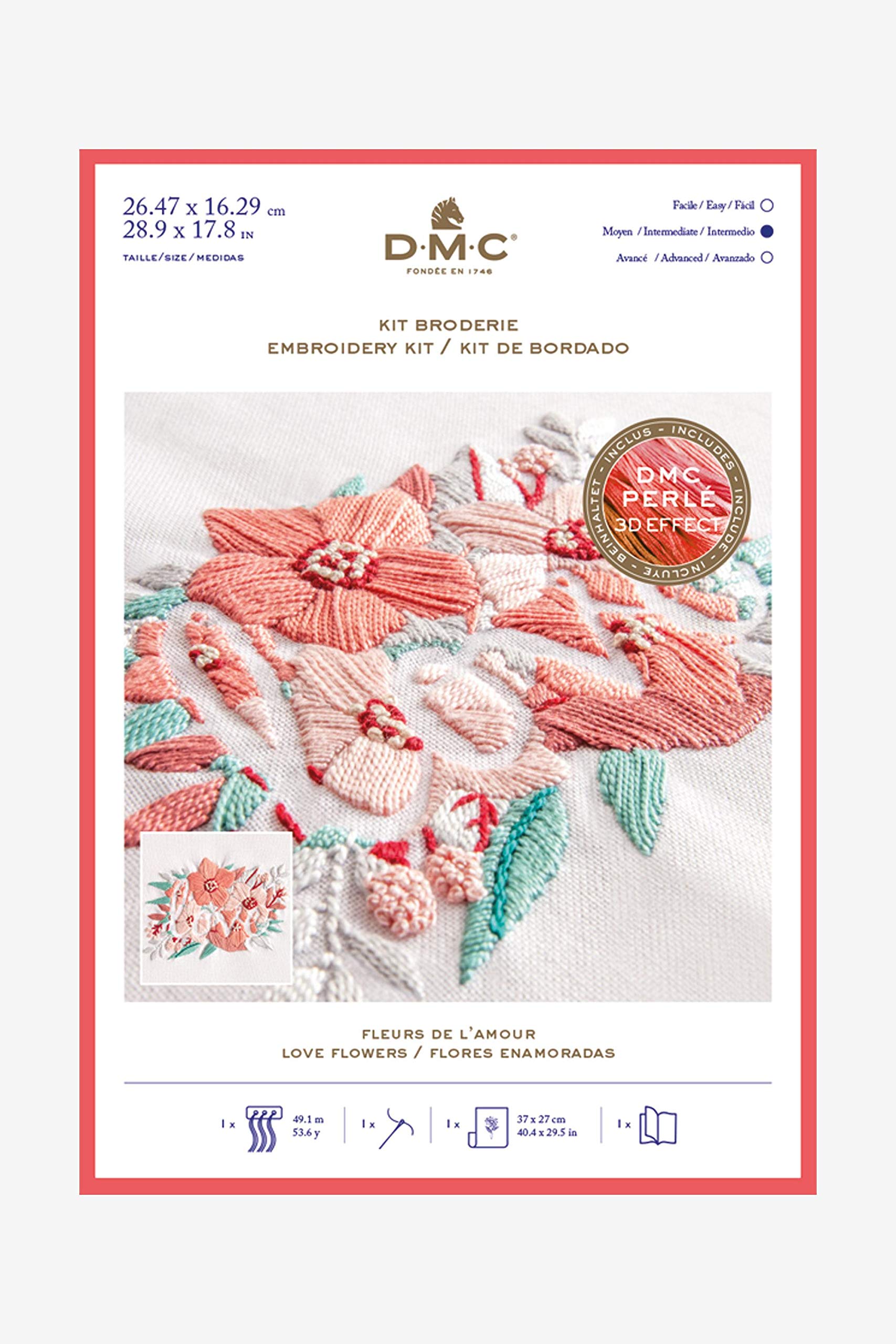 dmc-stickset-blumen-der-liebe-perlgarn-gr-3-stoff-set image 3