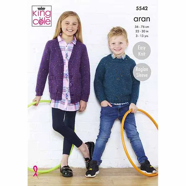 king-cole-5542-cardigans-strickanleitung-fashion-aran image 1