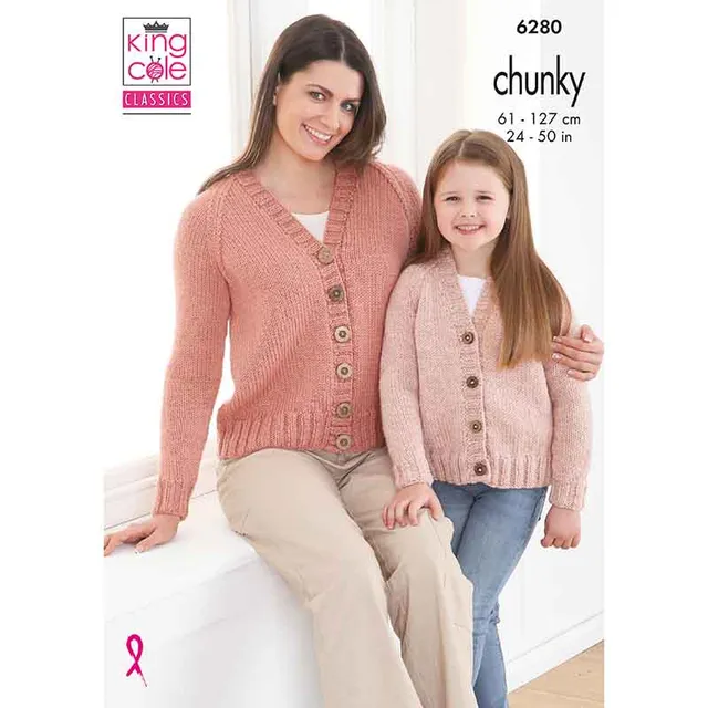 king-cole-6280-big-value-chunky-cardigan-pullover-anleitung image 1