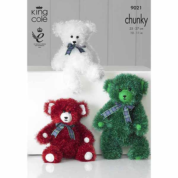 king-cole-patterns-9021-teddys-strickanleitung-tinsel-chunky image 1
