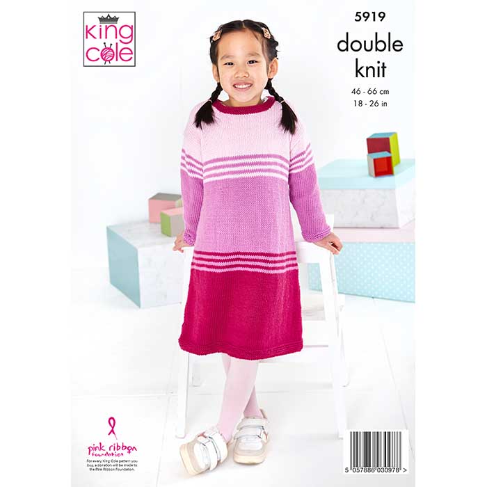 king-cole-5919-kleid-pullover-strickanleitung-cottonsoft-dk image 2