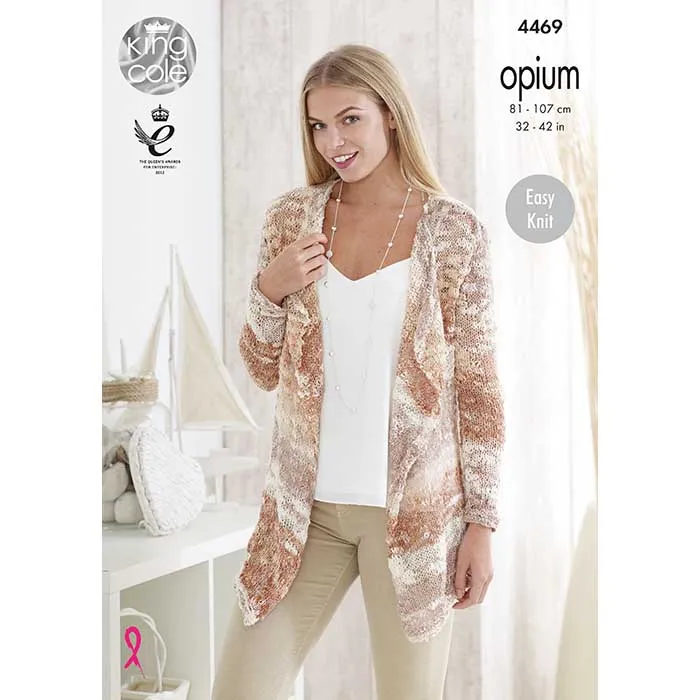 king-cole-patterns-4469-cardigan-strickanleitung-opium-palette image 1
