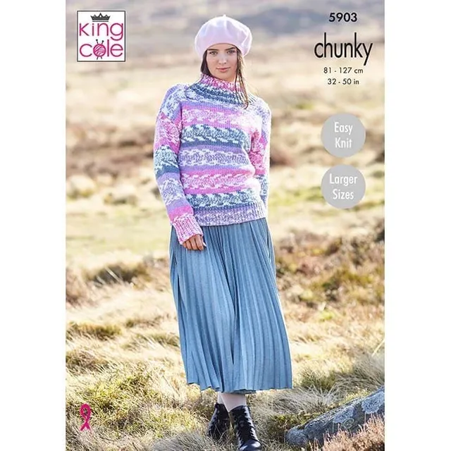 king-cole-patterns-5903-nordic-chunky-pullover-strickanleitung image 1