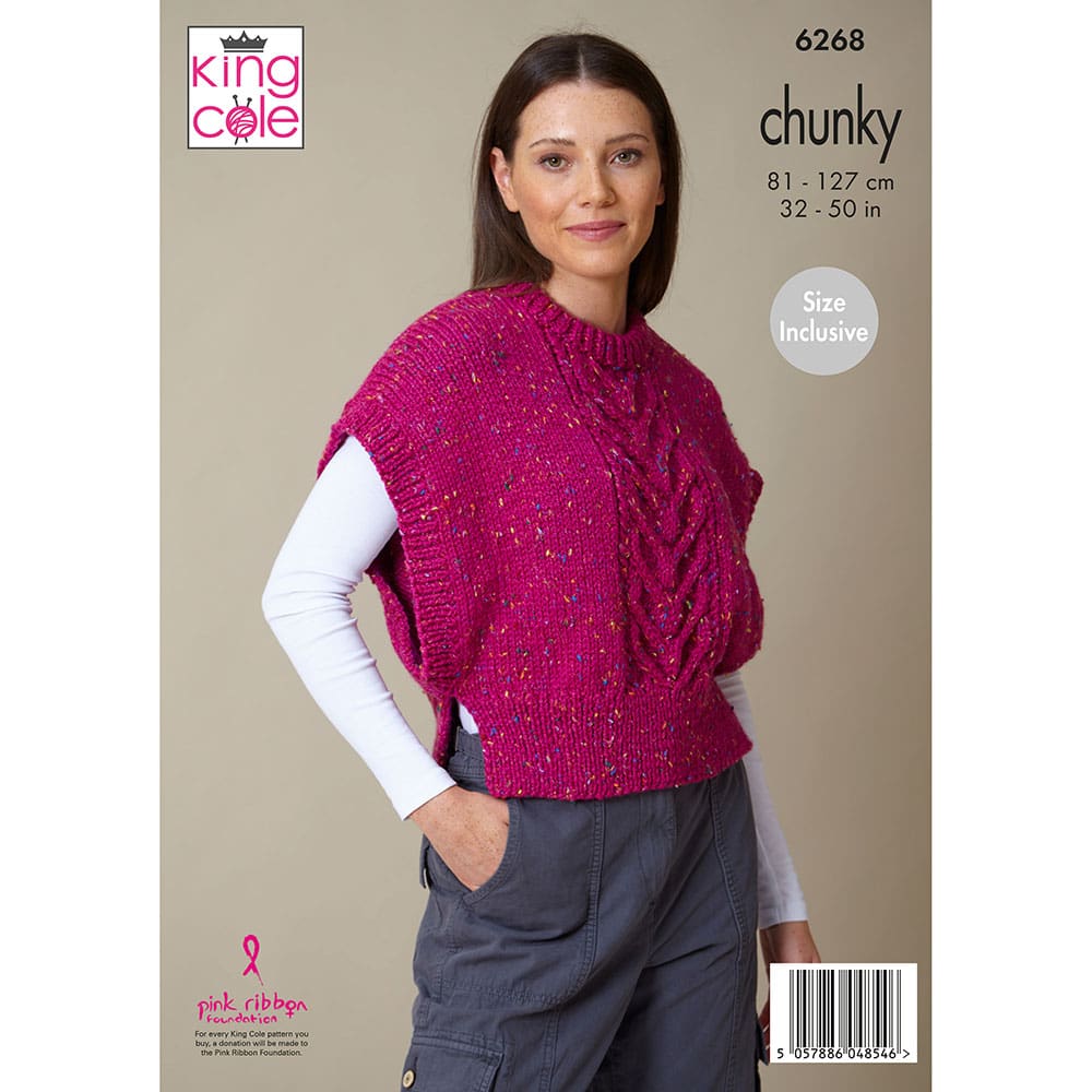 king-cole-6268-slipover-sweater-strickanleitung-dk image 2