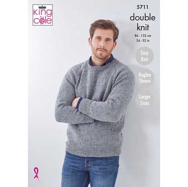 king-cole-patterns-5711-strickanleitung-cardigan-tweed-dk image 1