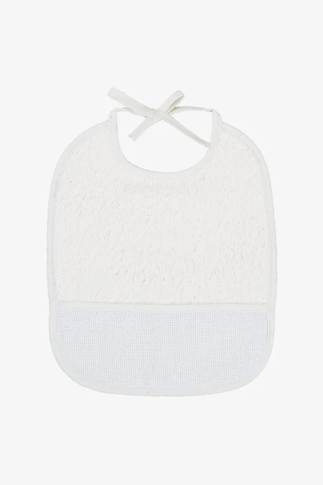 dmc-white-bib-l-tzchen-wei-0-3-monate-zum-besticken image 1