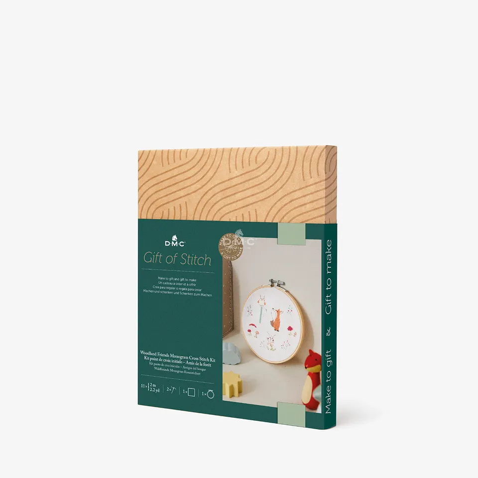 dmc-kreuzstich-set-waldfreunde-monogramm-kinderzimmer image 1