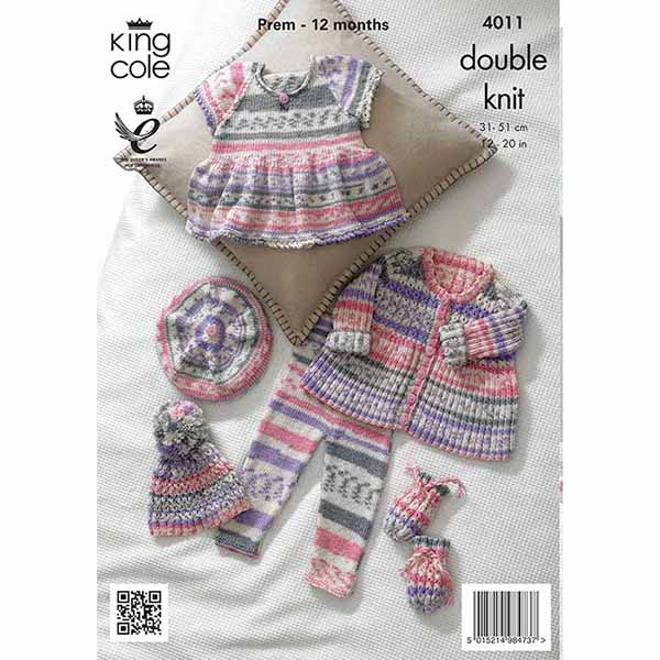 king-cole-patterns-4011-strickanleitung-baby-set-cherish-dk image 2