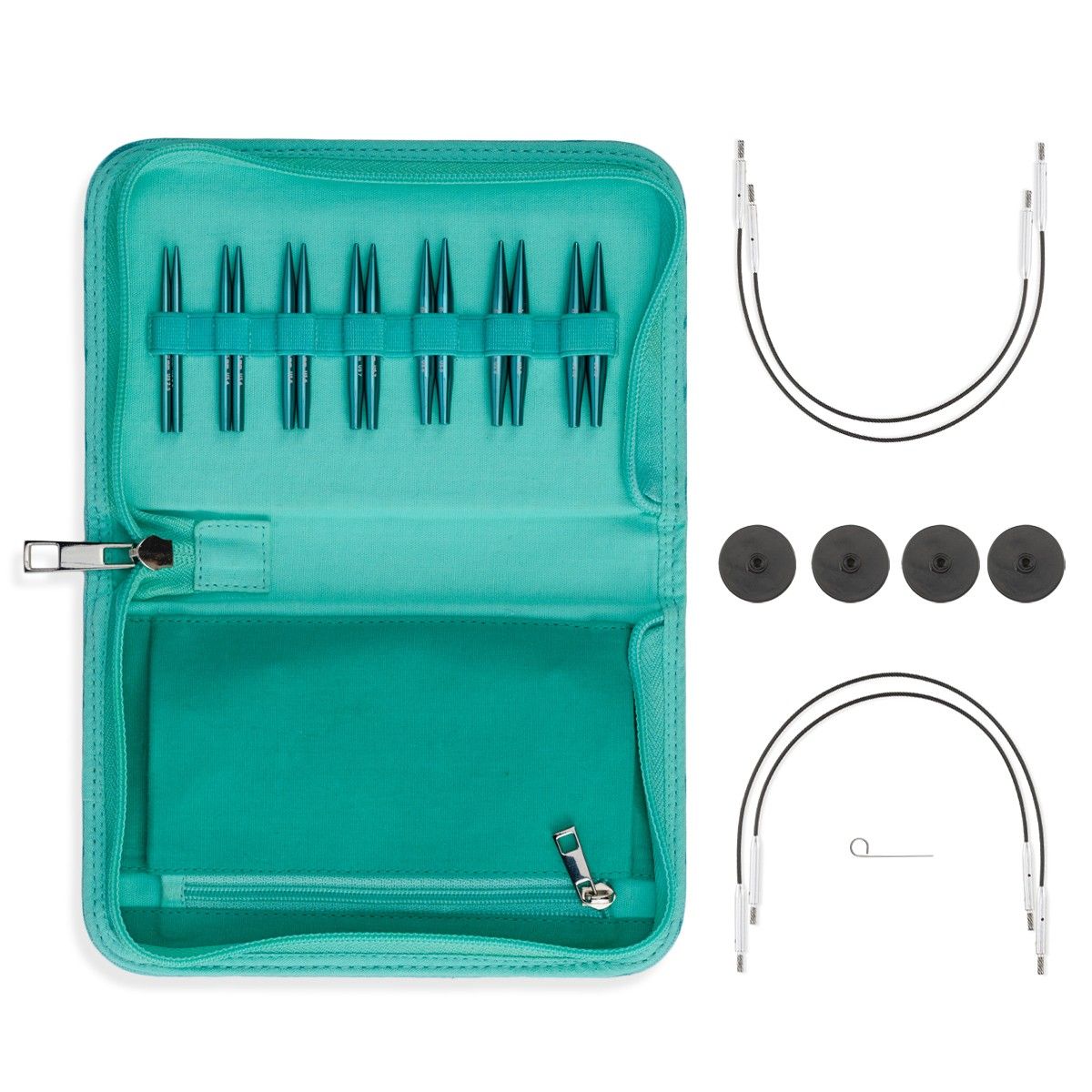 hobbii-stellar-mini-rundstricknadel-set-emerald-5-cm image 1