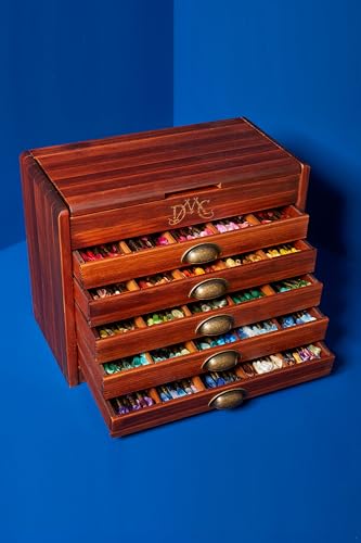 dmc-moulin-sp-cial-stickgarn-500-farben-holzkasten image 5