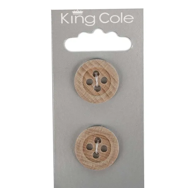 king-cole-haberdashery-holzkn-pfe-rund-gro-holz image 1