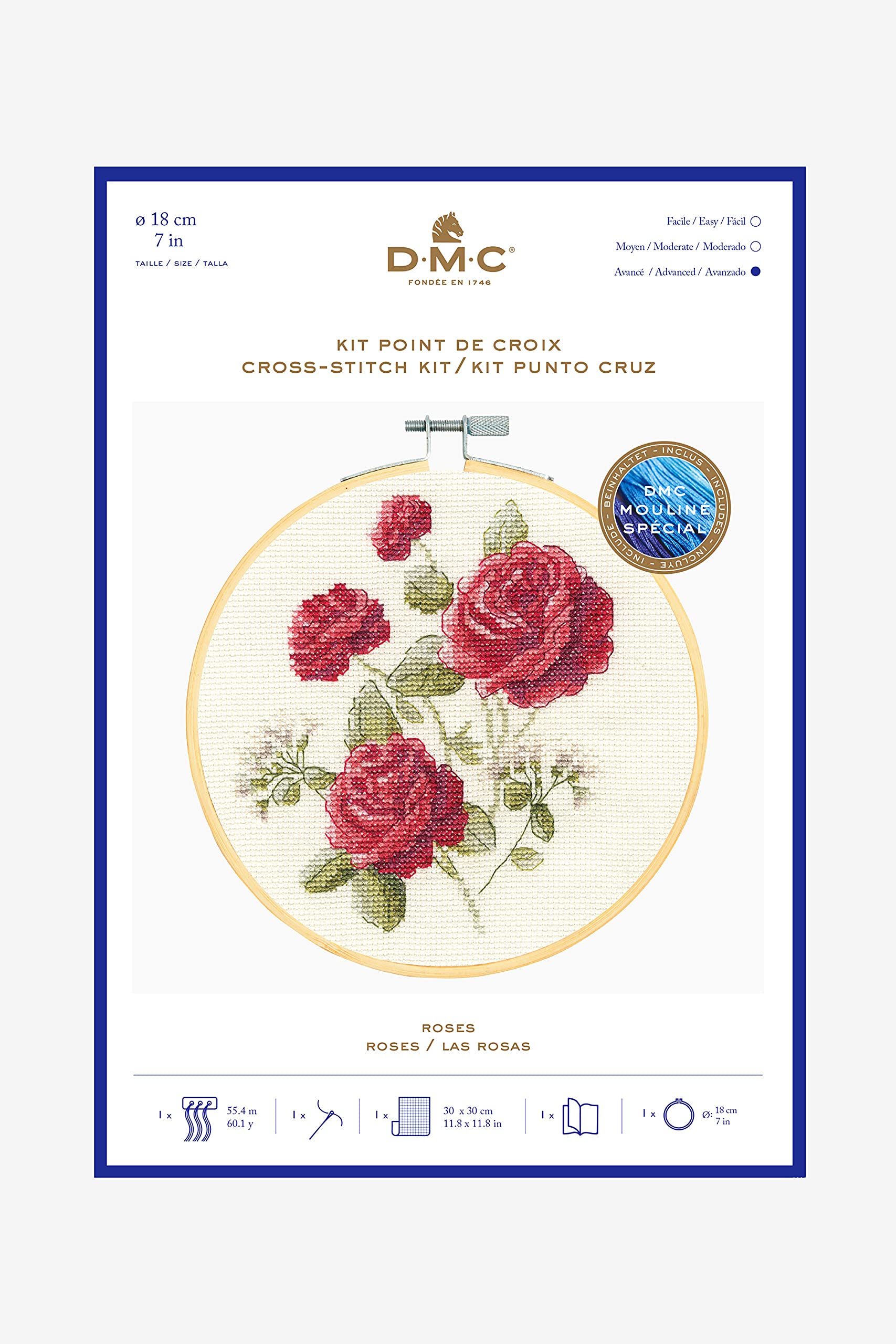 dmc-kreuzstichset-rosen-moulin-aida-14ct image 2