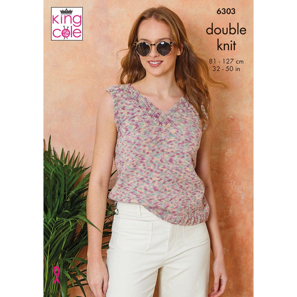 king-cole-6303-strickanleitung-tops-cottonsoft-crystal-dk image 1