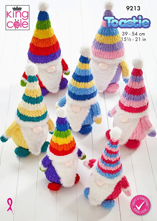 king-cole-9213-gonks-strickanleitung-toastie-wichtel image 1