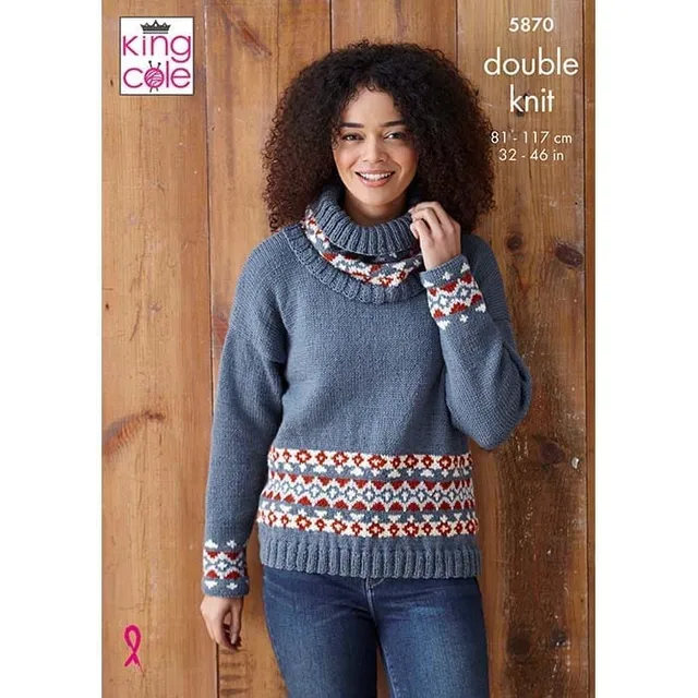king-cole-5870-strickanleitung-pullover-m-tze-merino-dk image 1