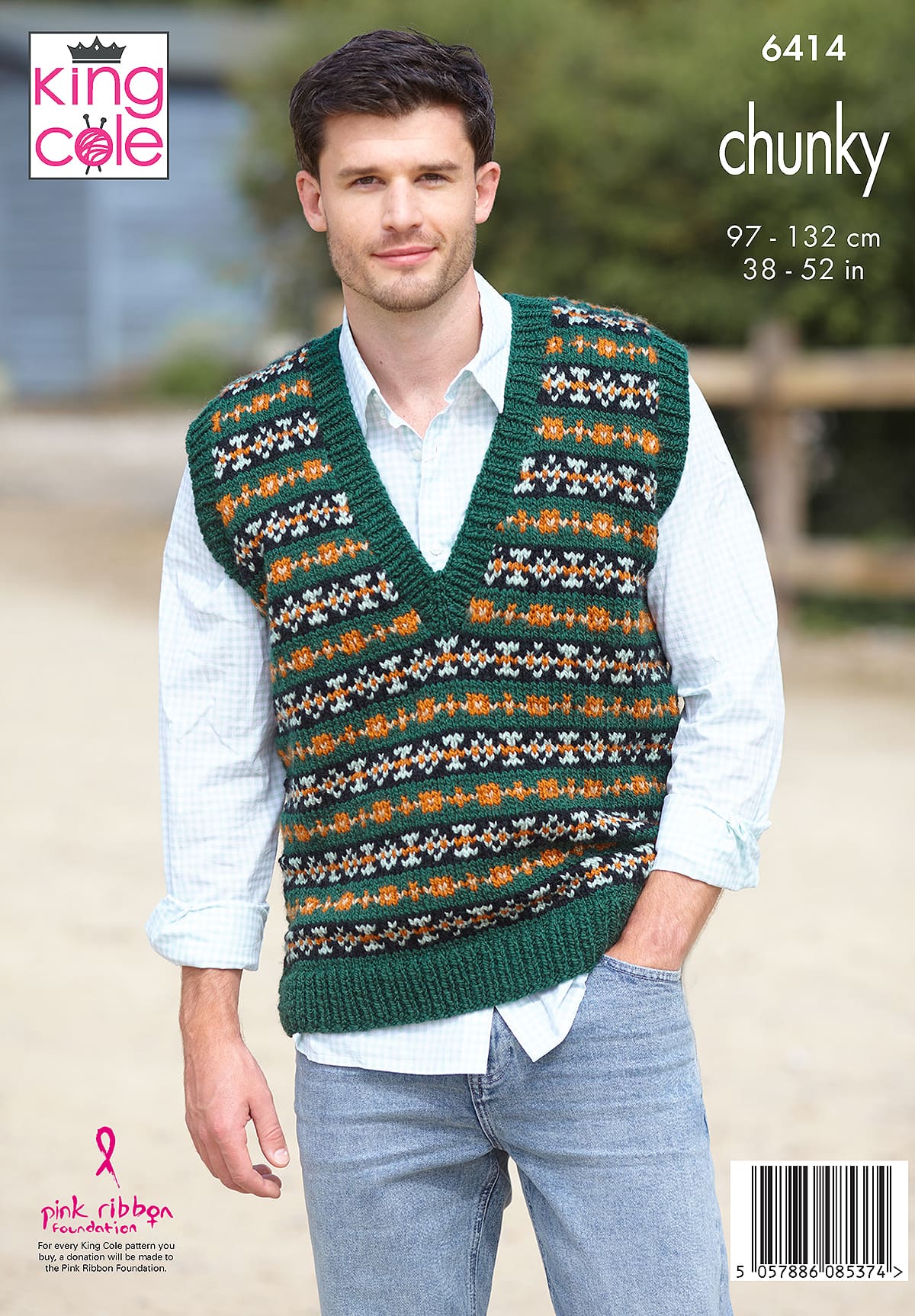 king-cole-6414-herrenpullover-und-pullunder-strickanleitung-dalesway-chunky image 2