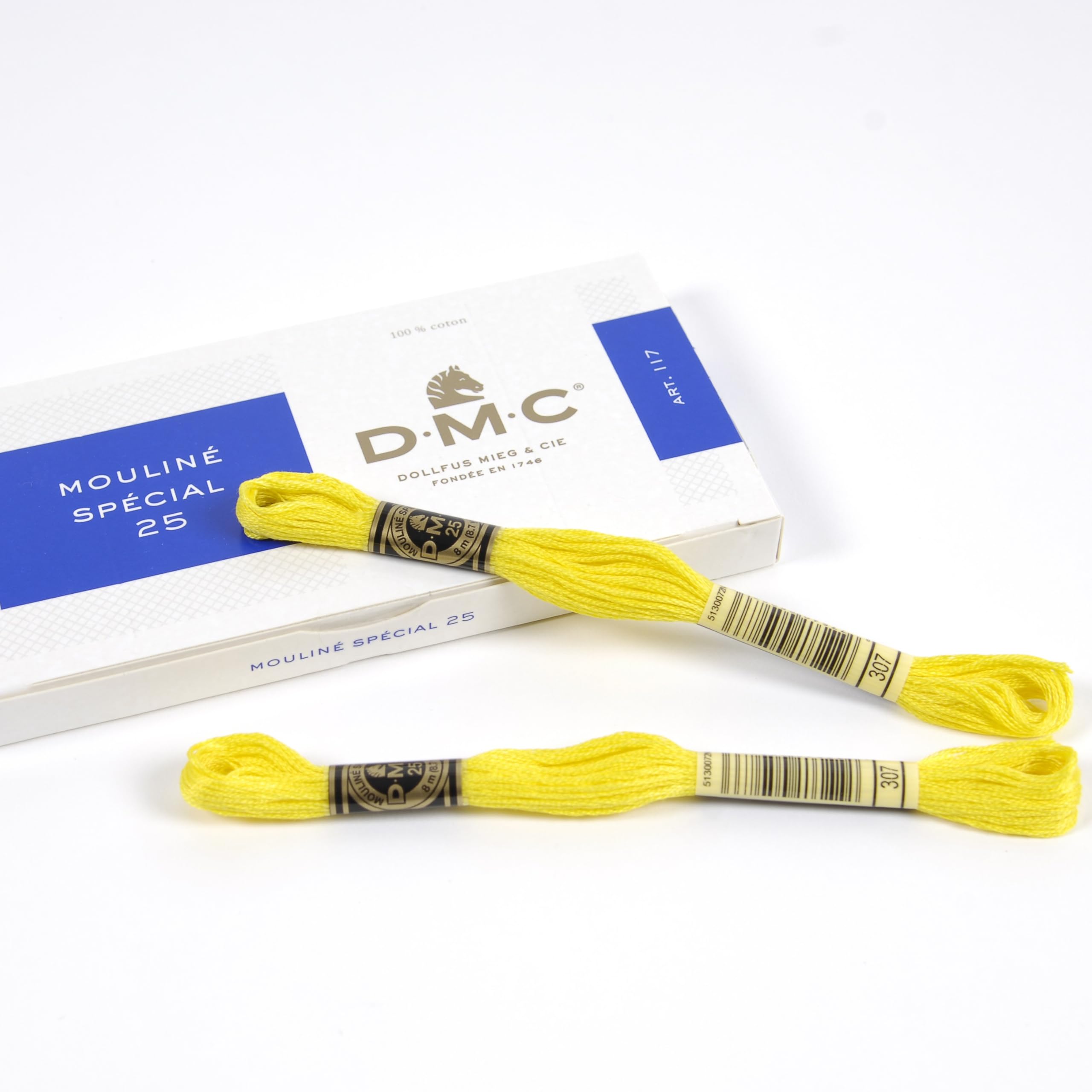 dmc-mouline-special-117mc-0307-sticktwist-gelb-8-m-baumwolle image 3