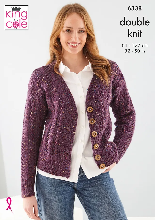king-cole-6338-cardigan-slipover-anleitung-merino image 1