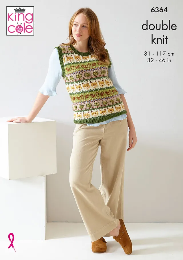king-cole-6364-fairisle-pullover-tank-top-anleitung image 1