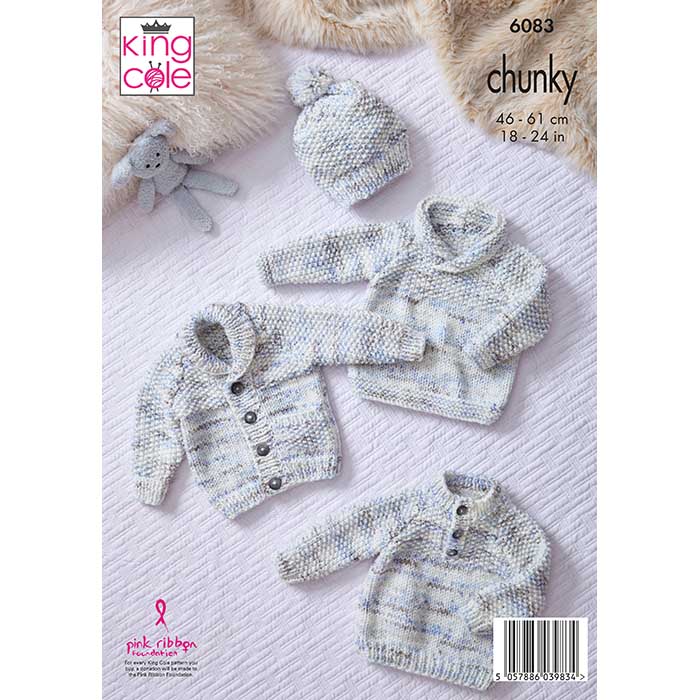king-cole-6083-strickanleitung-jacke-pullover-m-tze-chunky image 2