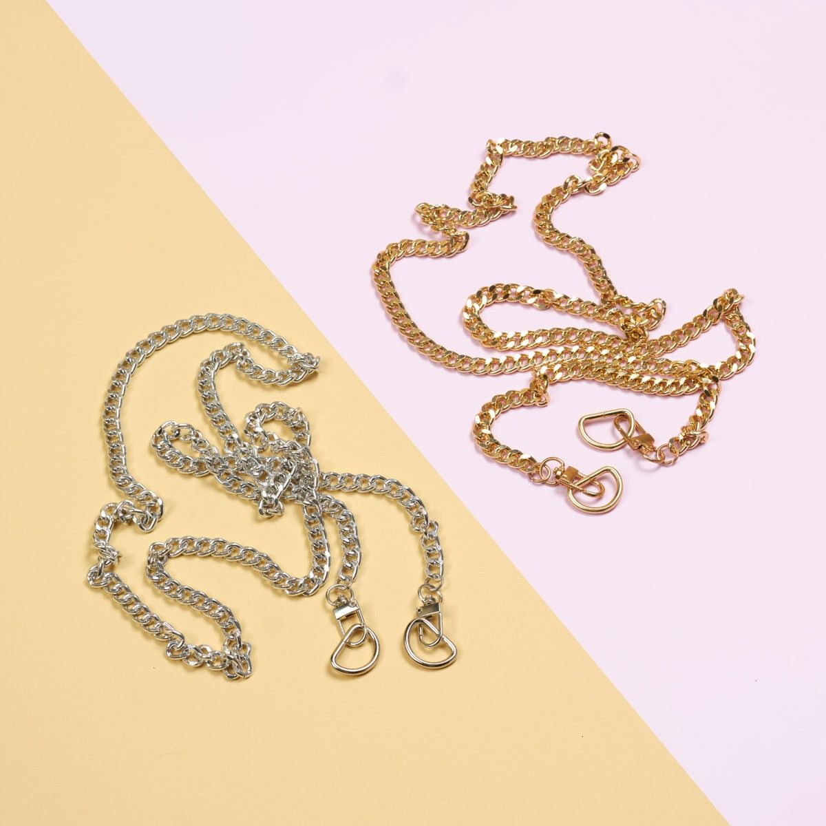 hobbii-zubeh-r-taschenkette-120-cm-metall-silber-gold-karabiner image 2
