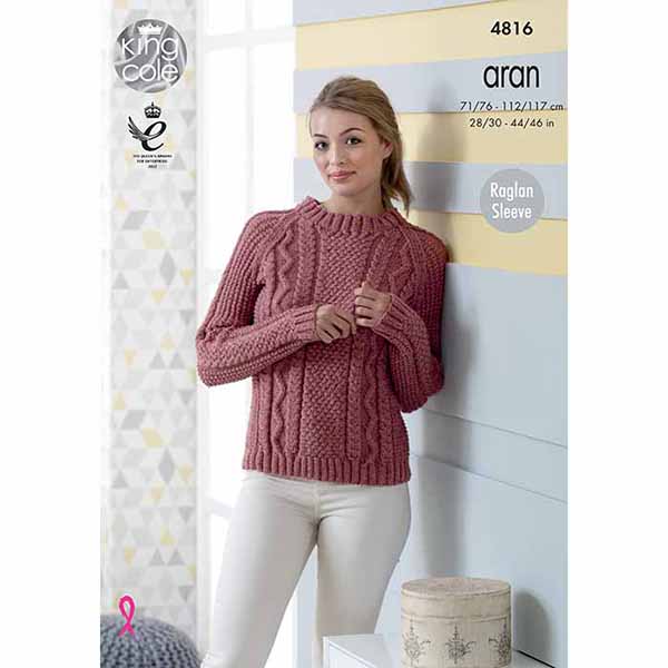 king-cole-patterns-4816-strickanleitung-pullover-cardigan image 1