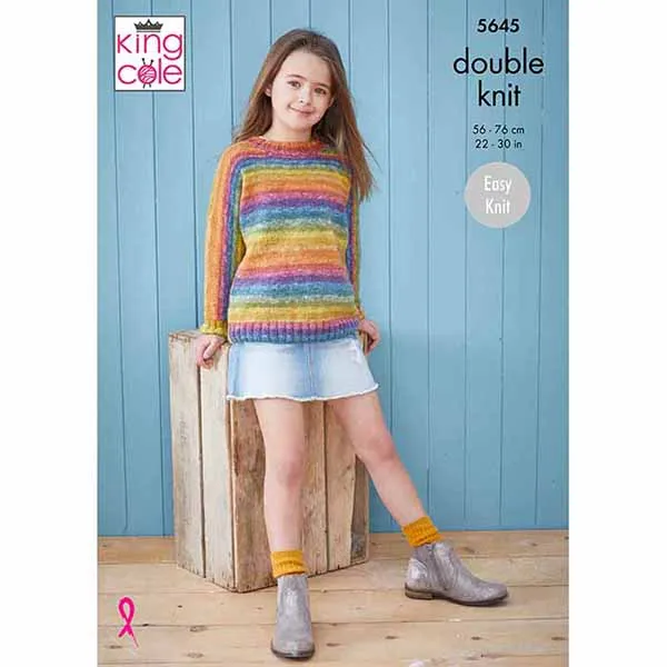 king-cole-patterns-5645-strickanleitung-pullover-hoodie-bramble-dk image 1